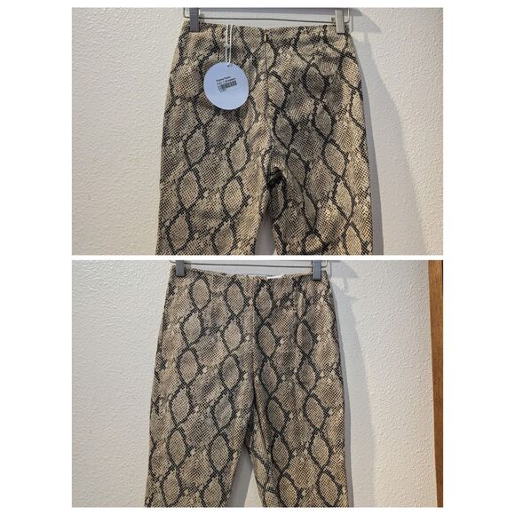 NWT  PRINCESS POLLY Kiesha snakeskin skinny ankle high rise pants   Sz 2 - Picture 5 of 11